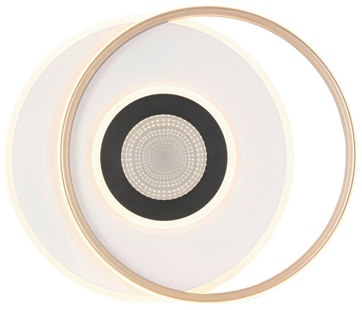 Stropna Led-svetilka Kitkol - črna/bela, Moderno, kovina/umetna masa (48/40/6cm) - Mömax