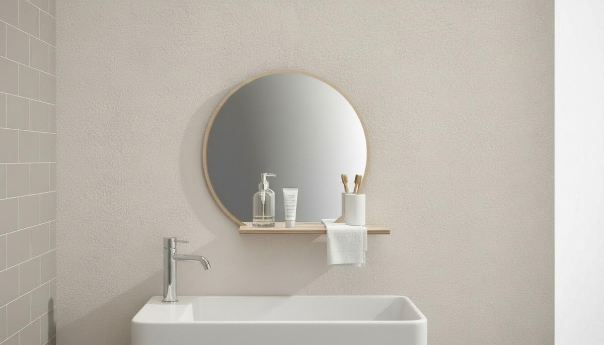 LUSTRO ŚCIENNE BRAVO - kolor dębowy, Design, materiał drewnopochodny/szkło (65/56/17cm) - Xora