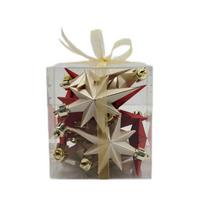 Glob de Crăciun 16/1 Bella 5 - auriu/roșu, Konventionell, plastic (8cm) - Mömax