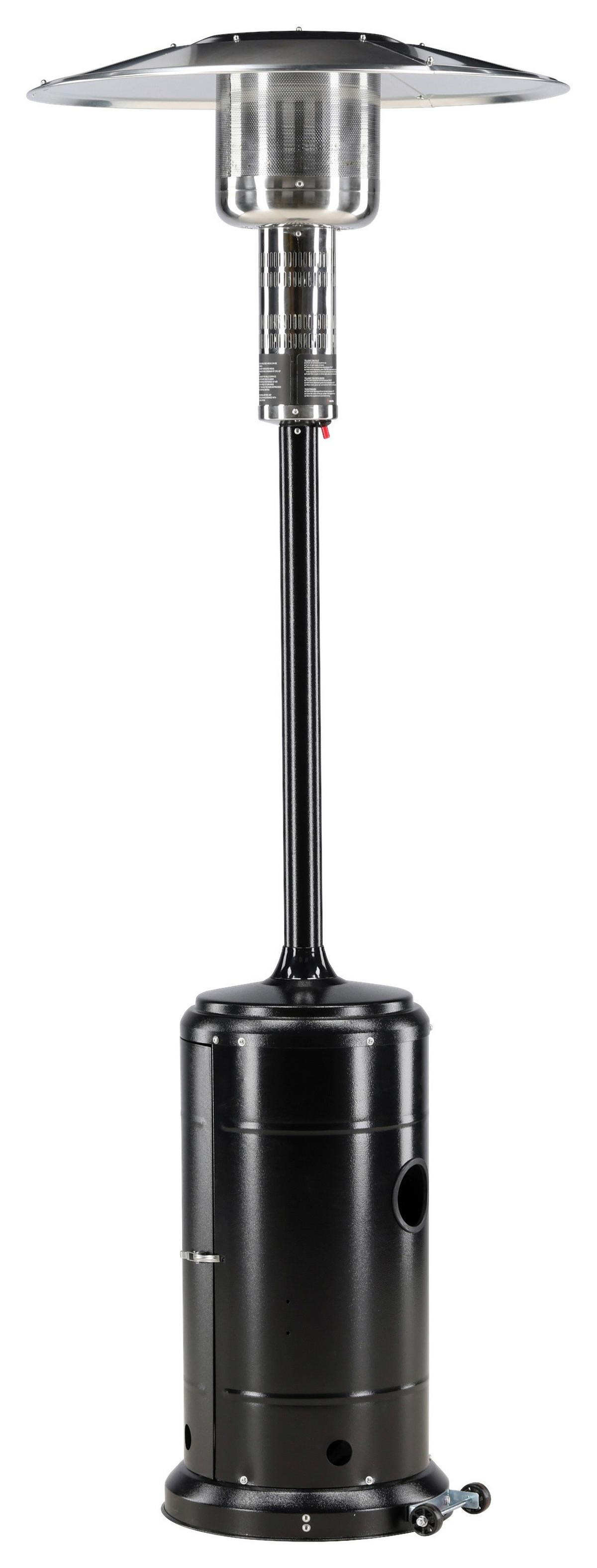 Terrassenstrahler Hottie ca. 81,5x225x82 cm Schwarz - Silberfarben/Schwarz, KONVENTIONELL, Metall (81.5/225/82cm) - Gardenson