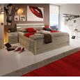Postelja Mars - bela/hrast, Moderno, leseni material (145/97/216cm) - Mömax modern living