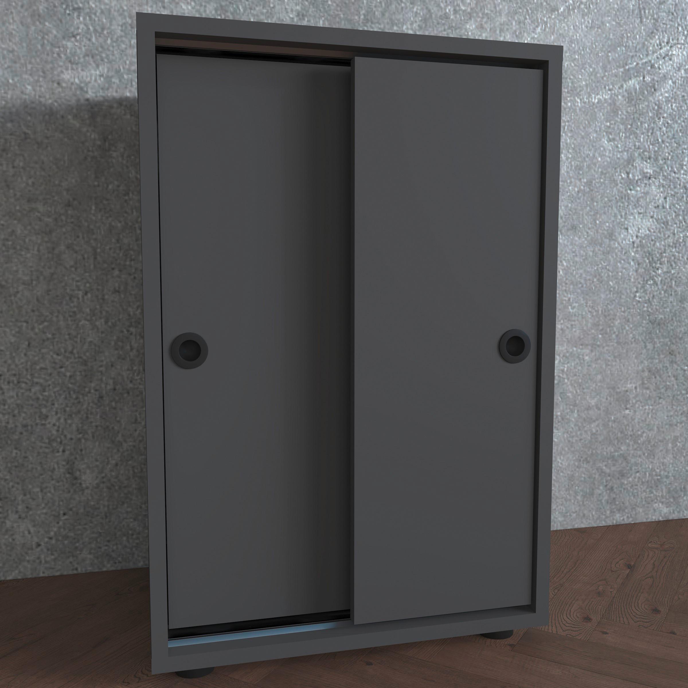 AKTENSCHRANK ULAS - Anthrazit, Design, Holzwerkstoff (49/74/38cm) - MID.YOU