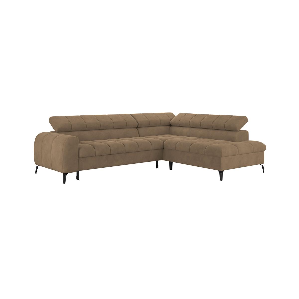 Kutna Garnitura Volf - smeđa/crna, Trend, tekstil/metal (261/203cm)