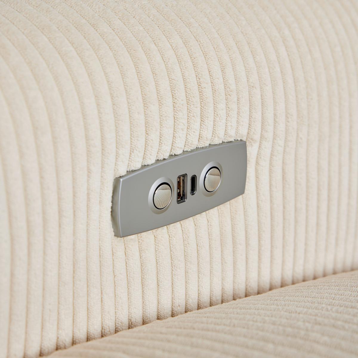 Canapé d'angle Bondico 255 Beige - beige/noir, Modern, métal/textile (255/170cm) - Mömax