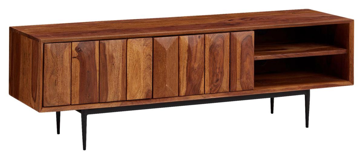 Nizka Omarica Wohnling - barve indijskega rožnega lesa, Moderno, les (123/42/35cm) - MID.YOU