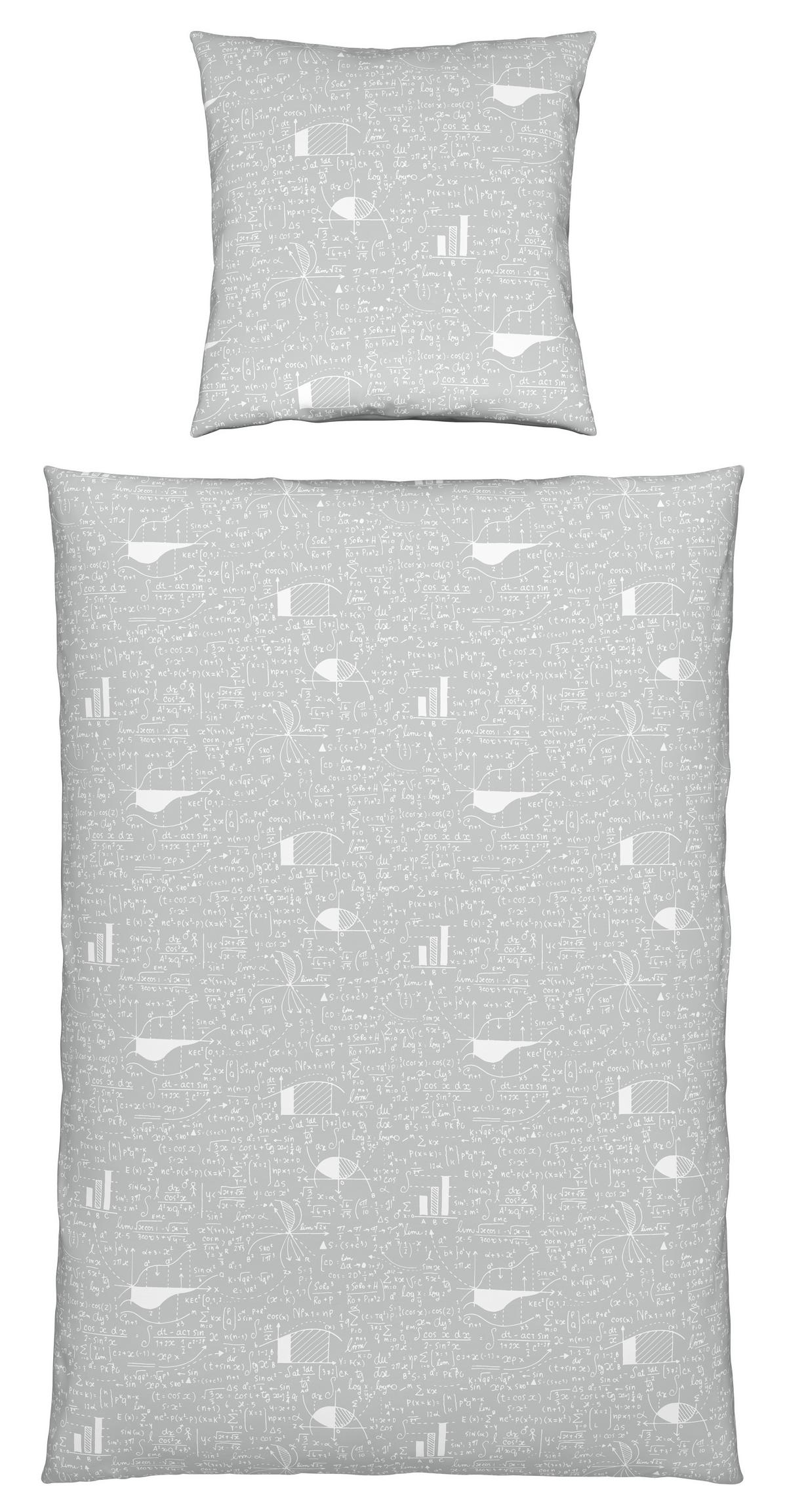Bettwäsche Sheldon Wende Grau ca. 135x200cm - Grau, Textil (135/200cm) - Modern Living