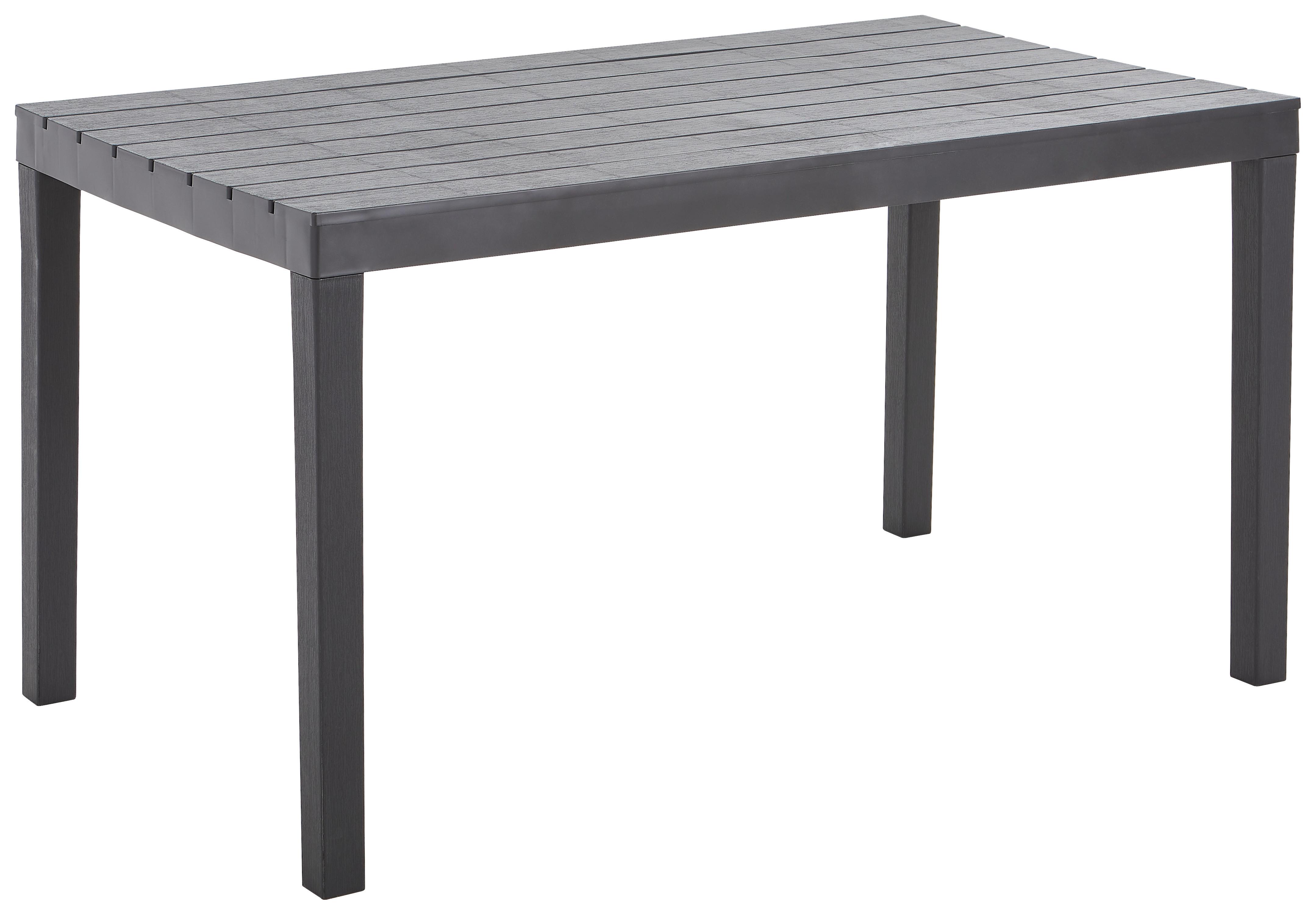 STÓŁ OGRODOWY MALTA - antracytowy, Modern, tworzywo sztuczne (138/72/78cm) - Ambia Garden