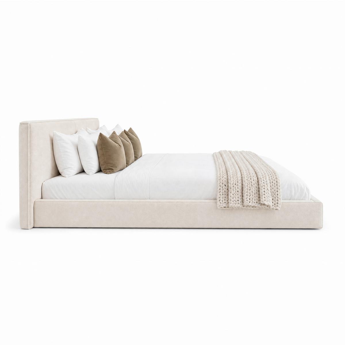 Familienpolsterbett Serena Elfenbein ca. 270x200 cm - Elfenbein/Schwarz, MODERN, Holz/Kunststoff (270/200cm) - Bessagi Home