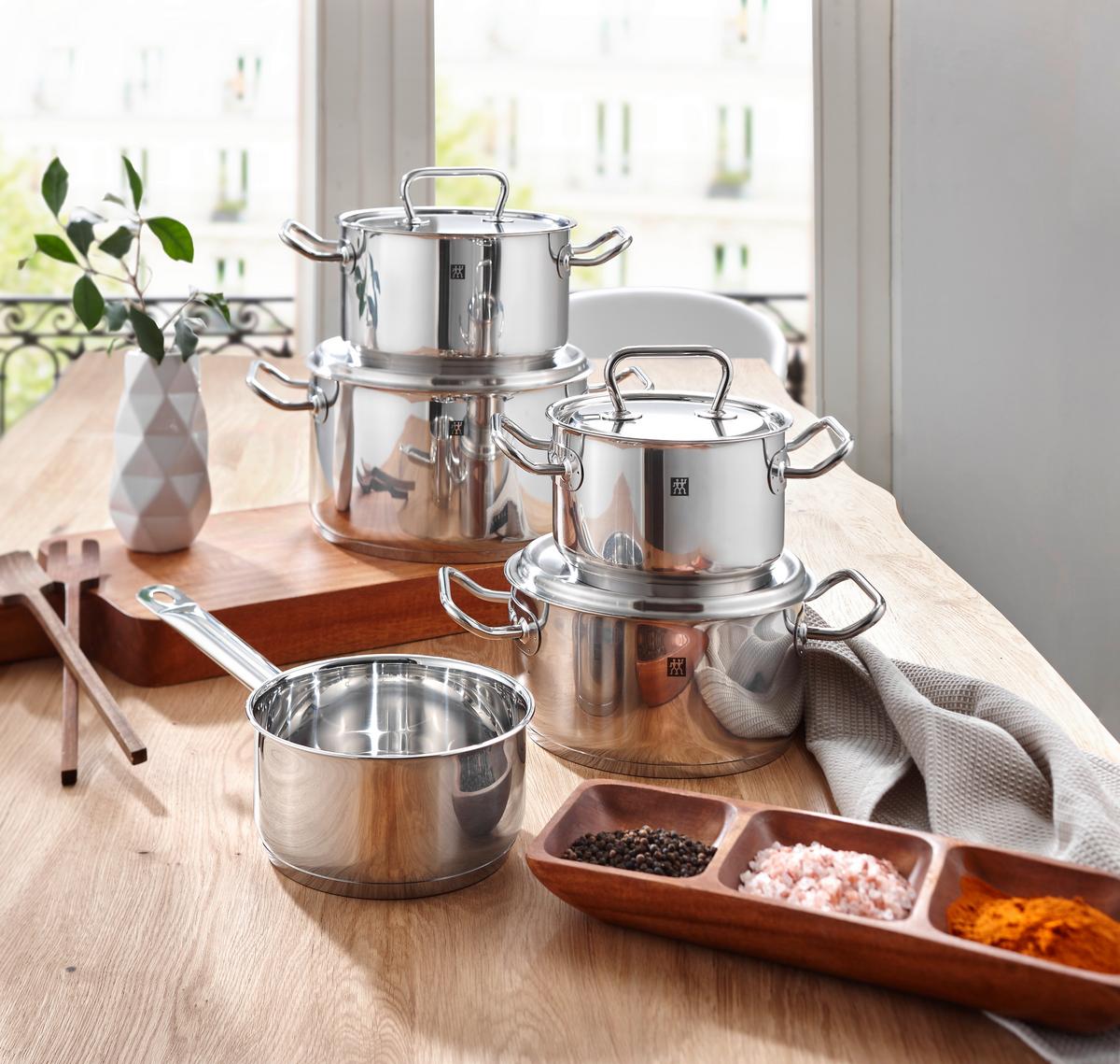 ZESTAW GARNKÓW 1006261/ 66580-000-0 ZWILLING - kolor srebrny/kolor stalowy, Basics, metal - Zwilling