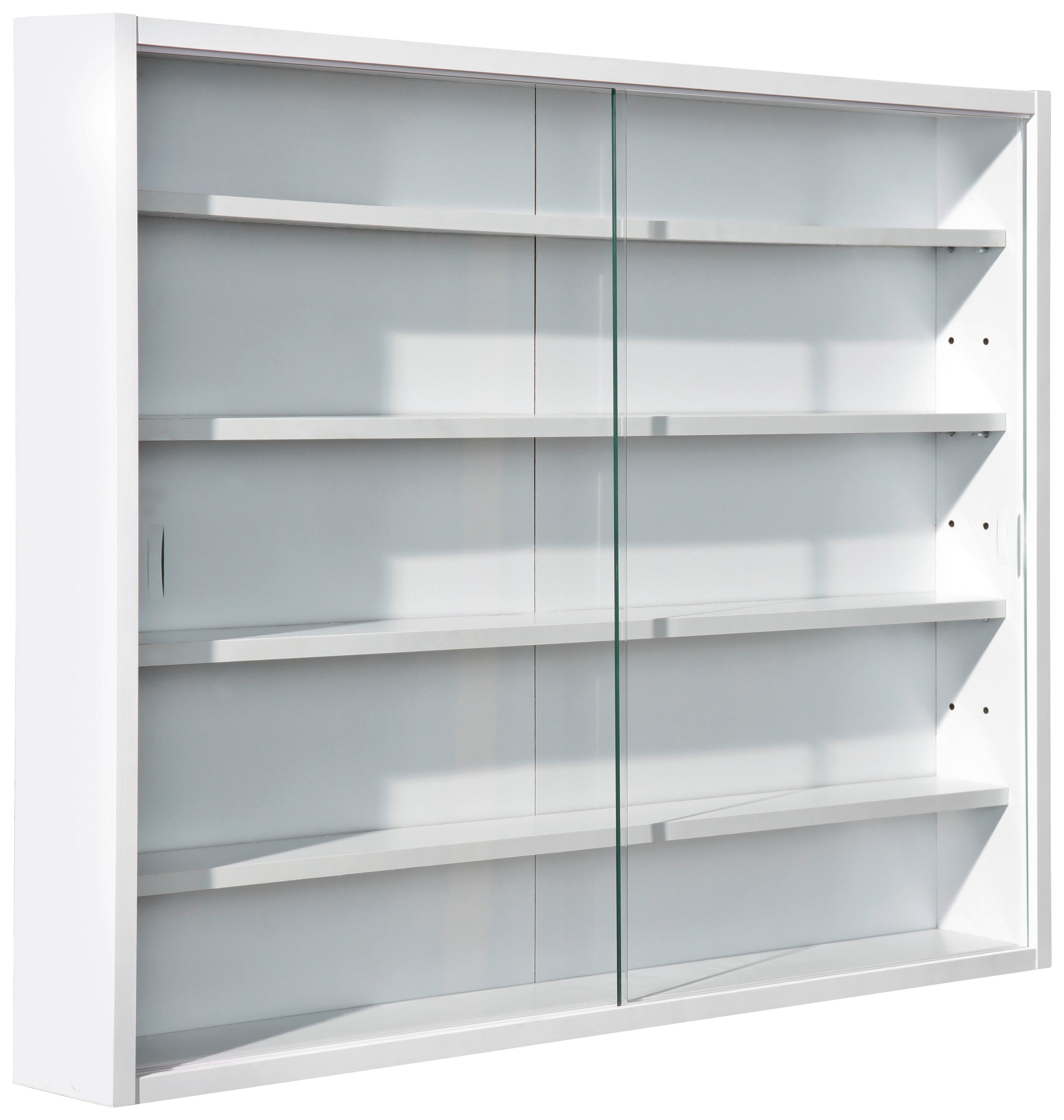 Hängevitrine Compilati Weiß - Weiß, KONVENTIONELL, Glas/Holzwerkstoff (80/60/9,5cm) - MID.YOU