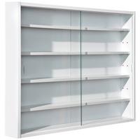Hängevitrine Compilati Weiß - Weiß, KONVENTIONELL, Glas/Holzwerkstoff (80/60/9,5cm) - MID.YOU