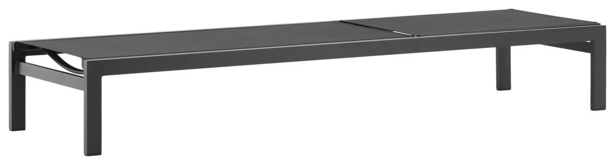 Sonnenliege Copacabana ca. 60x30x195 cm Schwarz - Schwarz, KONVENTIONELL, Metall (60/30/195cm) - Gardenson