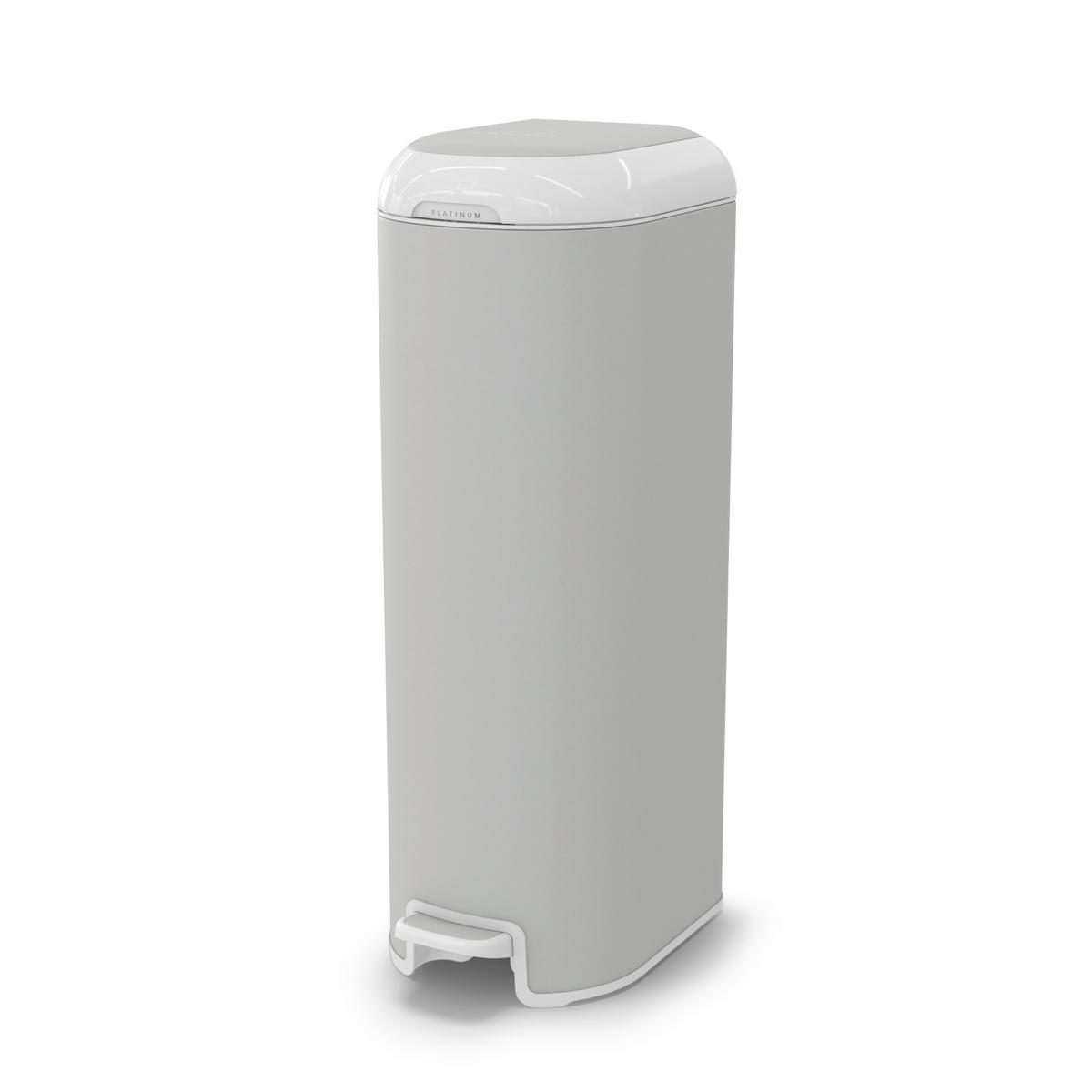 KOSZ NA PIELUCHY DIAPER GENIE PLATINUM - jasnoszary, Basics, tworzywo sztuczne/metal (23/68.6/32.8cm) - Angelcare