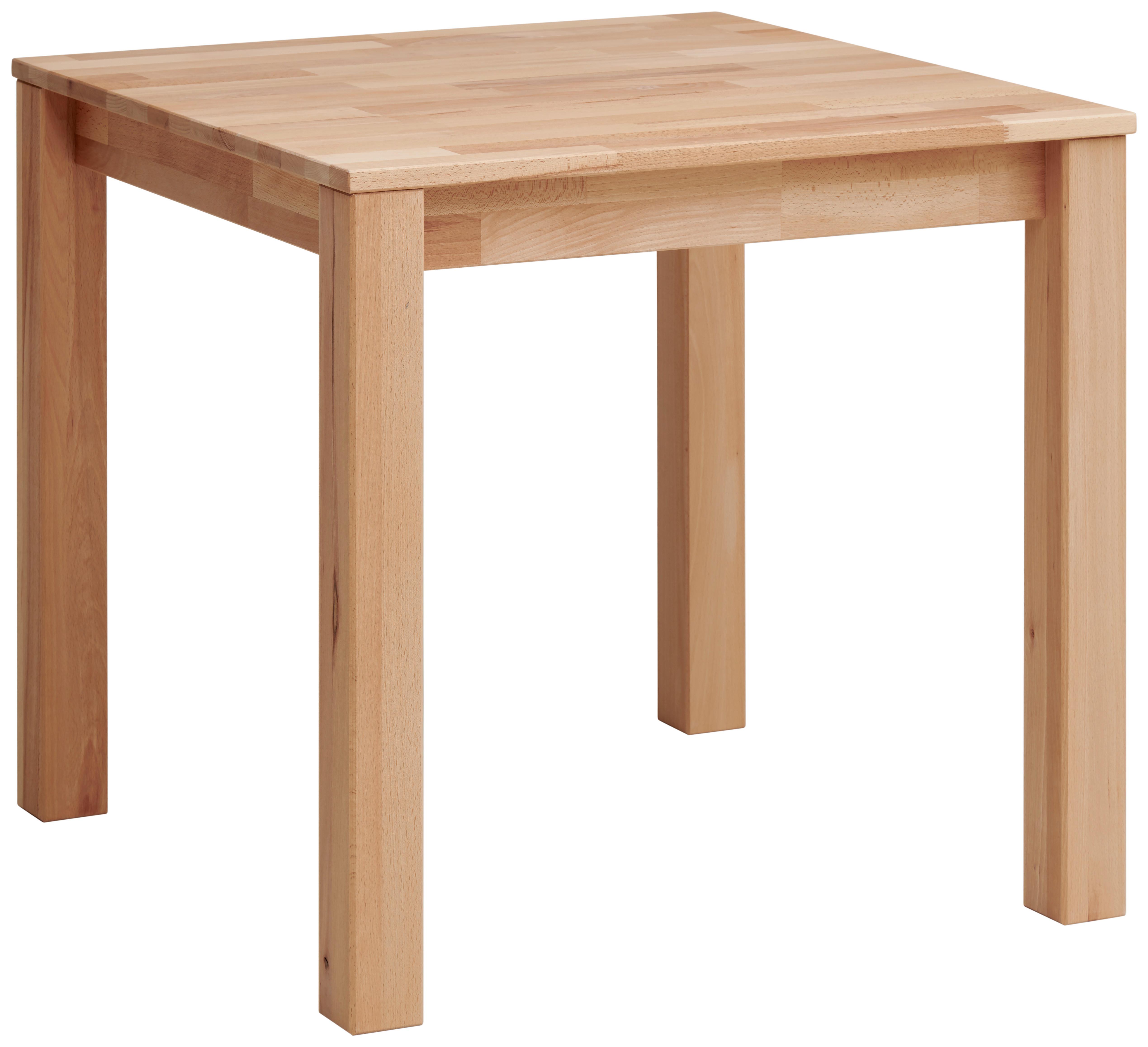 STÓŁ DO JADALNI BILLY - buk twardzielowy, Natur, drewno (80/80/75cm) - Livetastic