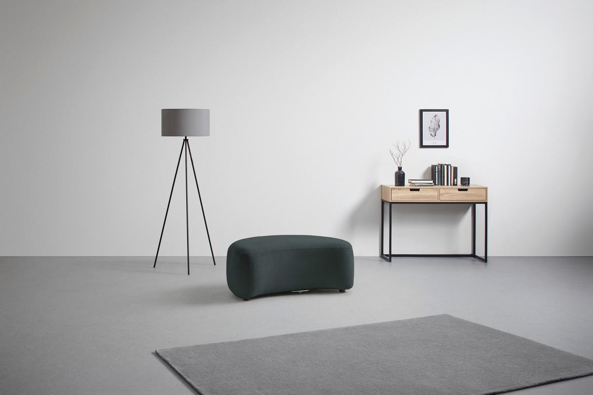 Hocker Leonas Anthrazit - Anthrazit/Schwarz, MODERN, Kunststoff/Textil (102/42/66cm) - Premium Living