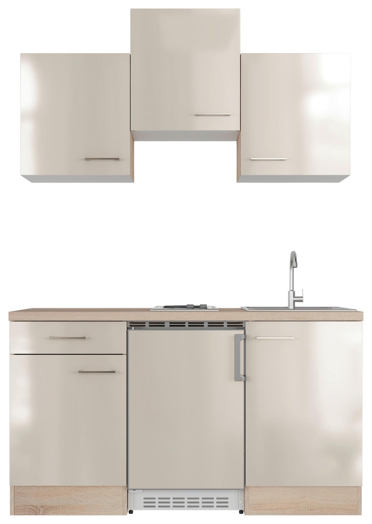 Majhna Kuhinja Z Aparati Nepal, Kašmir, Barva Hrasta - barve nerjavečega jekla/kašmir, Moderno, kovina/leseni material (150,5cm) - FlexWell