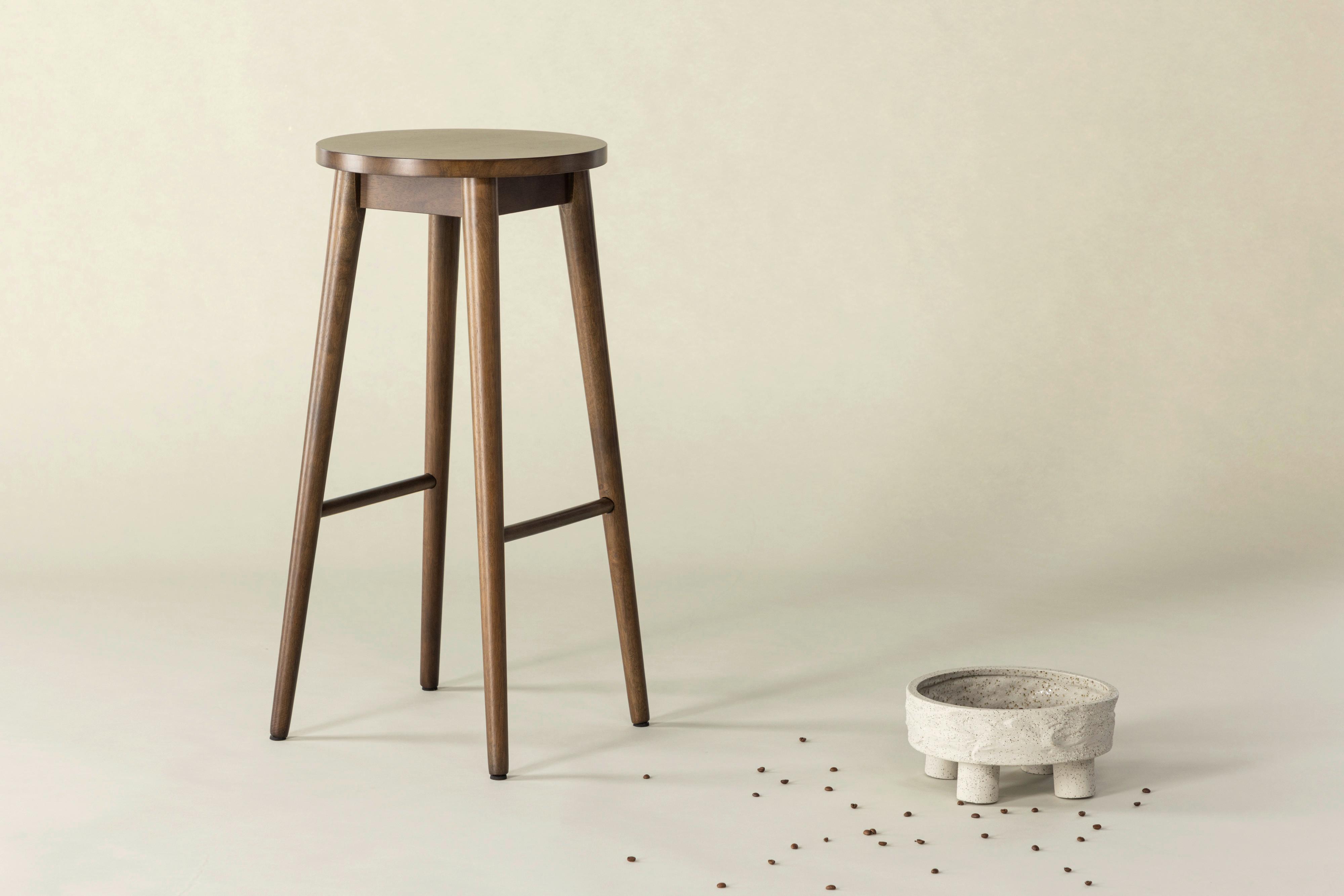 BARHOCKER-SET MOLLÖSAND - Braun, Design, Holz (36/75/36cm) - Livetastic