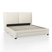 Polsterbett Ca. 180x200 Cm Elfenbein - Hellbraun/Elfenbein, Modern, Holz/Holzwerkstoff (180/200cm) - Bessagi Home