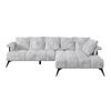 Kutna Garnitura Vanessa New - svijetlo siva/crna, Moderno, tekstil/metal (297/200cm) - Modern Living