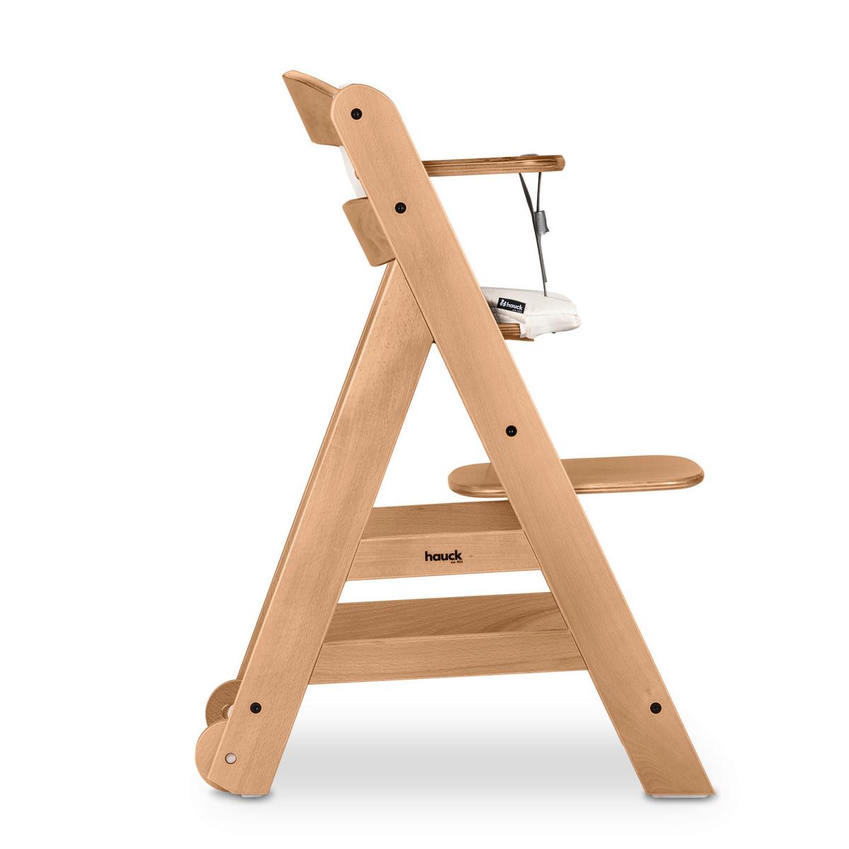 WYSOKIE KRZESŁO 66404 BETA+ - kolor bukowy, Basics, drewno (48/79/58cm) - Hauck