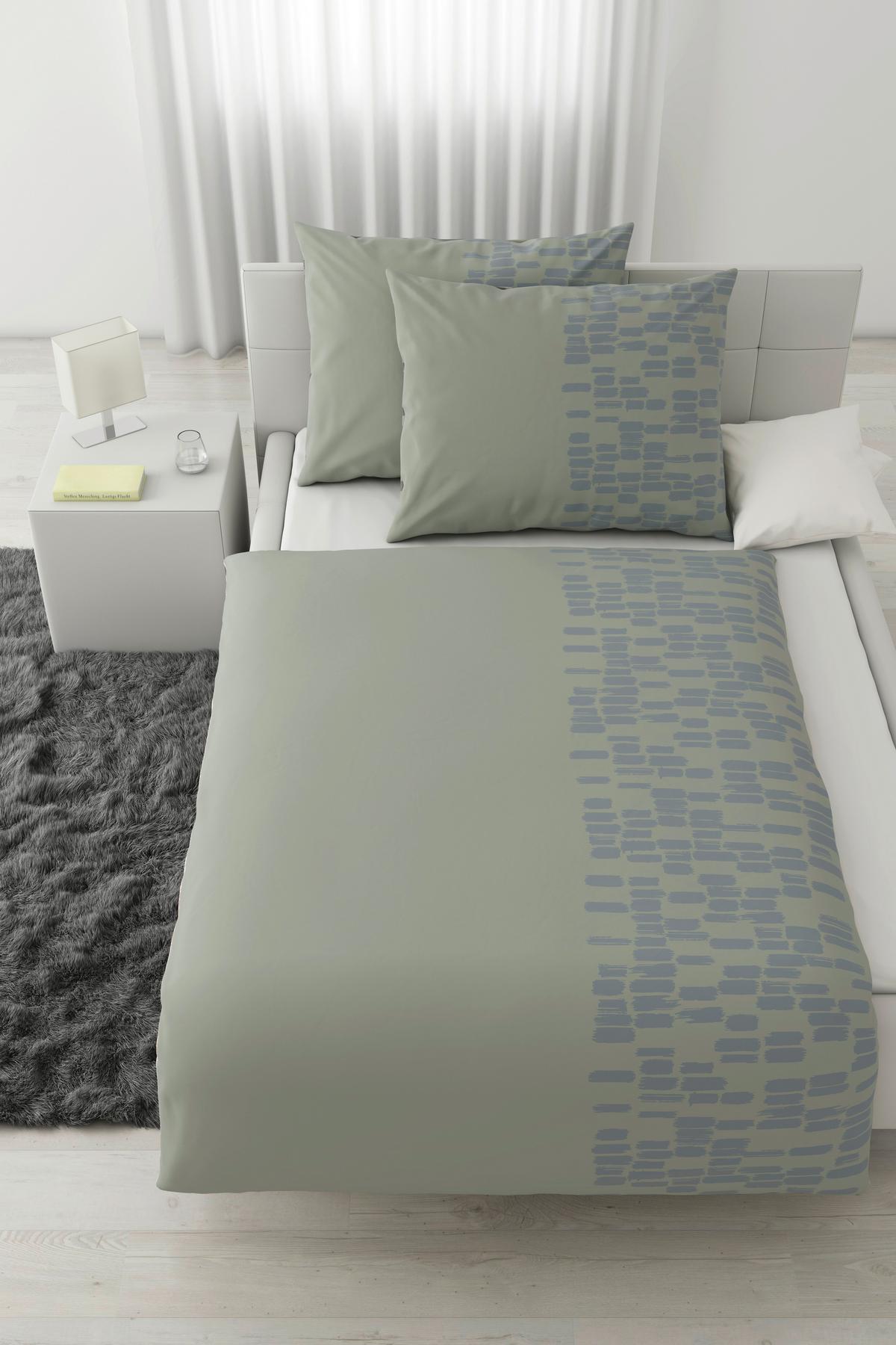 Lenjerie de pat Brush Strokes cca. 200x220/2x50x70 cm - gri, textil (200/220cm) - Modern Living