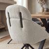 STOL MED ARMSTÖD MAIRA - ljusgrå/svart, Modern, metall/textil (59,5/93/66cm) - Bessagi Home