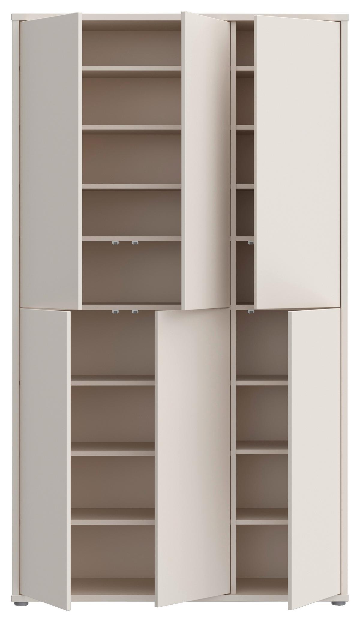 Omara Za Čevlje Alice, Peščena Barva - siva/peščene barve, Basics, umetna masa/leseni material (109,2/191,9/34,9cm) - Xora