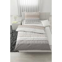 Posteljnina Snow Rose - siva/bela, tekstil (140/200cm) - Mömax