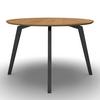 MATBORD ELIAN - svart/ekfärgad, Modern, metall/trämaterial (120/120/76cm) - Bessagi Home