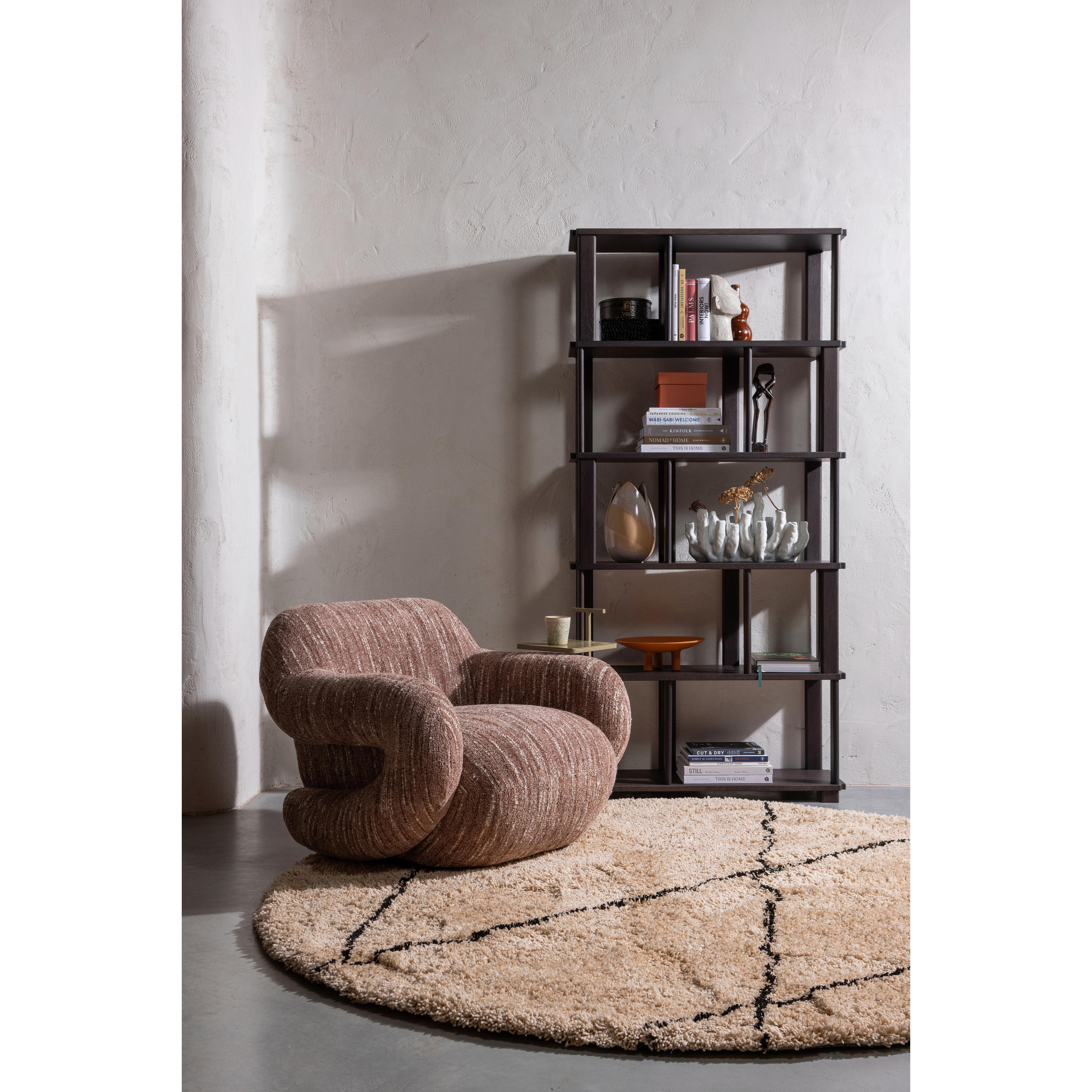 SESSEL Folke Altrosa B: 88cm - Altrosa/Schwarz, Design, Kunststoff/Textil (88/70/88cm) - Livetastic