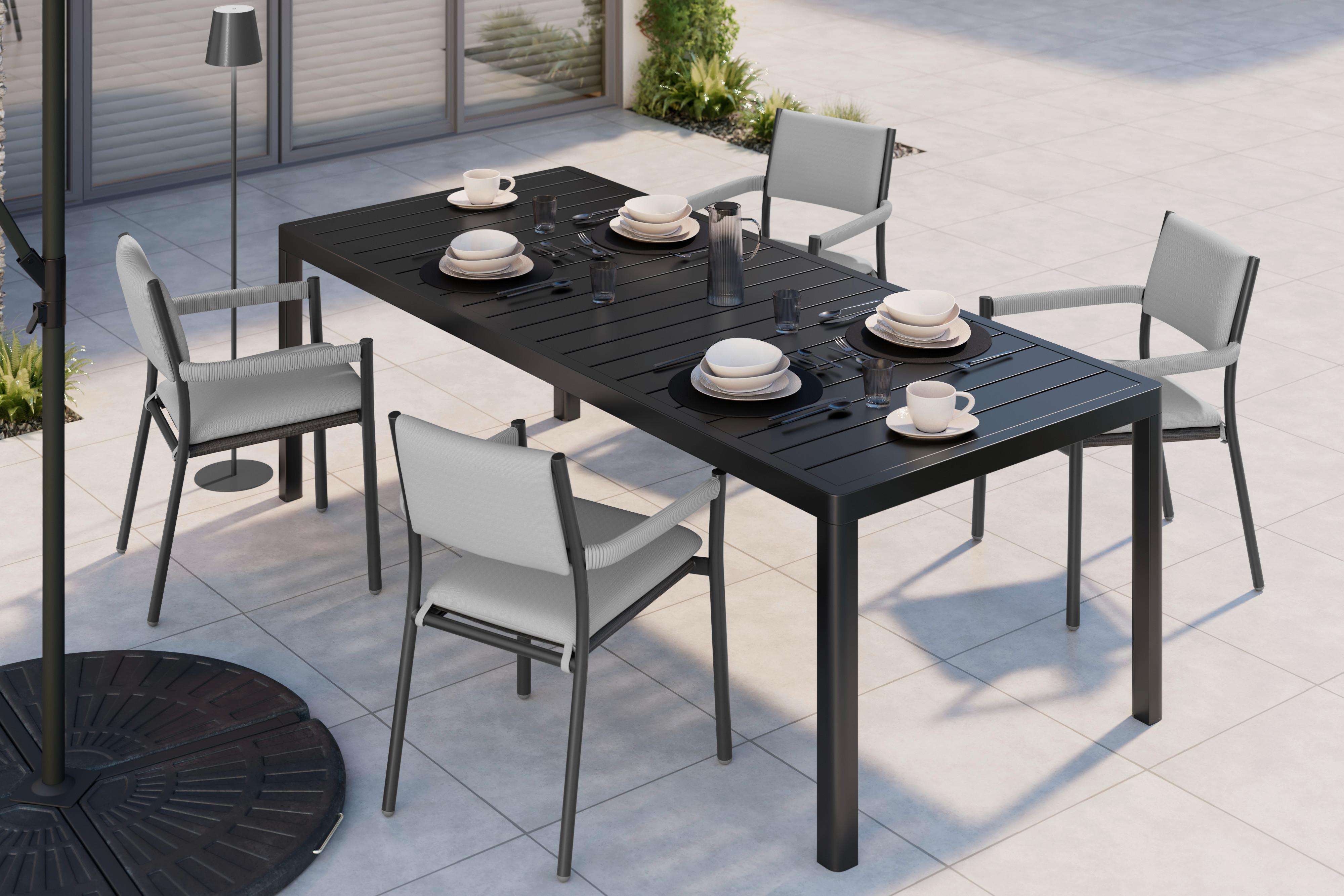 Vrtna Miza Hanoi, 204x100, Aluminij - antracit, Moderno, kovina (204/74/100cm) - Mömax