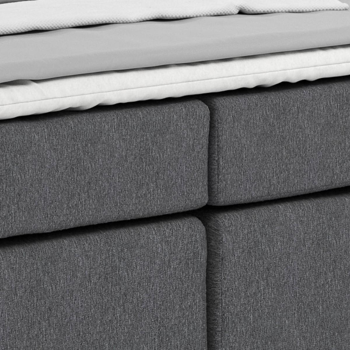 Boxspring Krevet Nero - siva/boje kroma, Konvencionalno, tekstil/metal (160/200cm) - Best Price