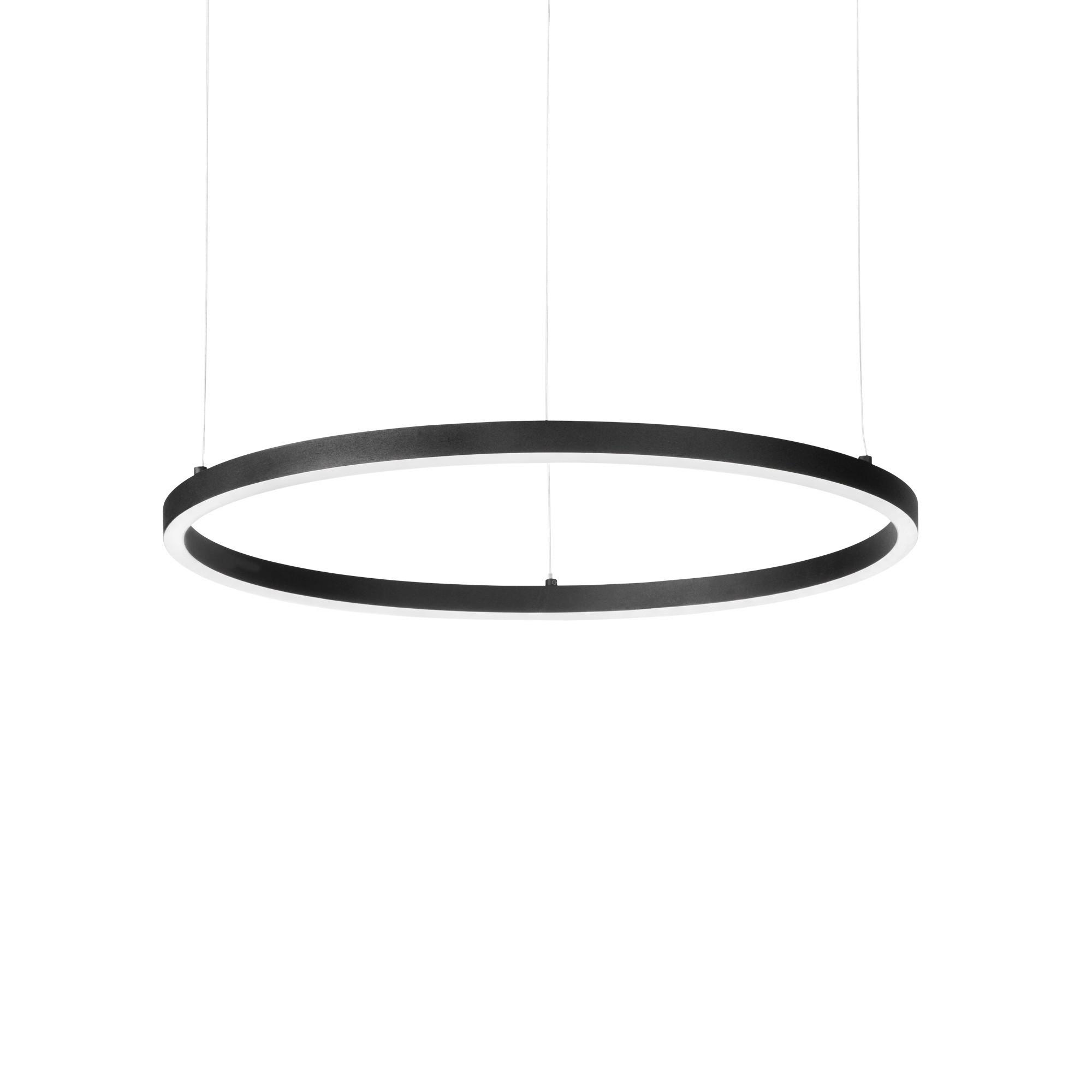 LED-Hängeleuchte Oracle Schwarz max. 38 Watt - Schwarz, Design, Kunststoff/Metall (70/70/27,5/202cm) - Ideal Lux