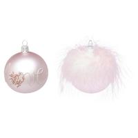 Christbaumkugel Isra in Rosa, 2 Stück - Rosa, Glas/Metall (7cm) - Modern Living