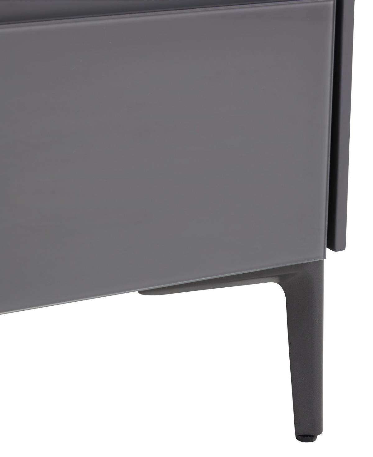 SZAFKA NOCNA AVIANO - ciemnoszary/szary, Modern, materiał drewnopochodny/metal (50/55/40cm) - MID.YOU