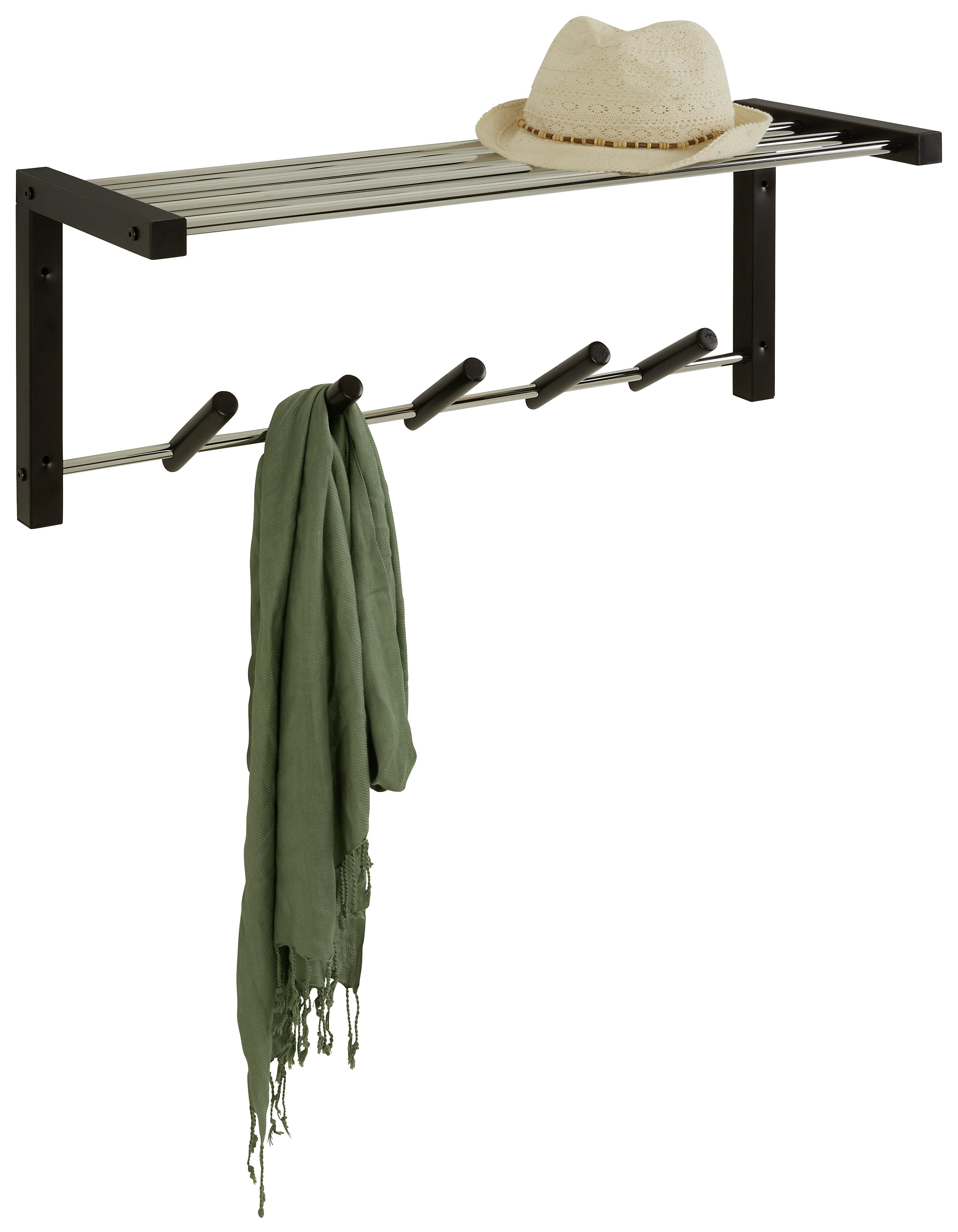 Fali Fogas Fekete-krómszínű Benny - króm/fekete, Konventionell, fa/fém (79/30/25cm) - Best Price
