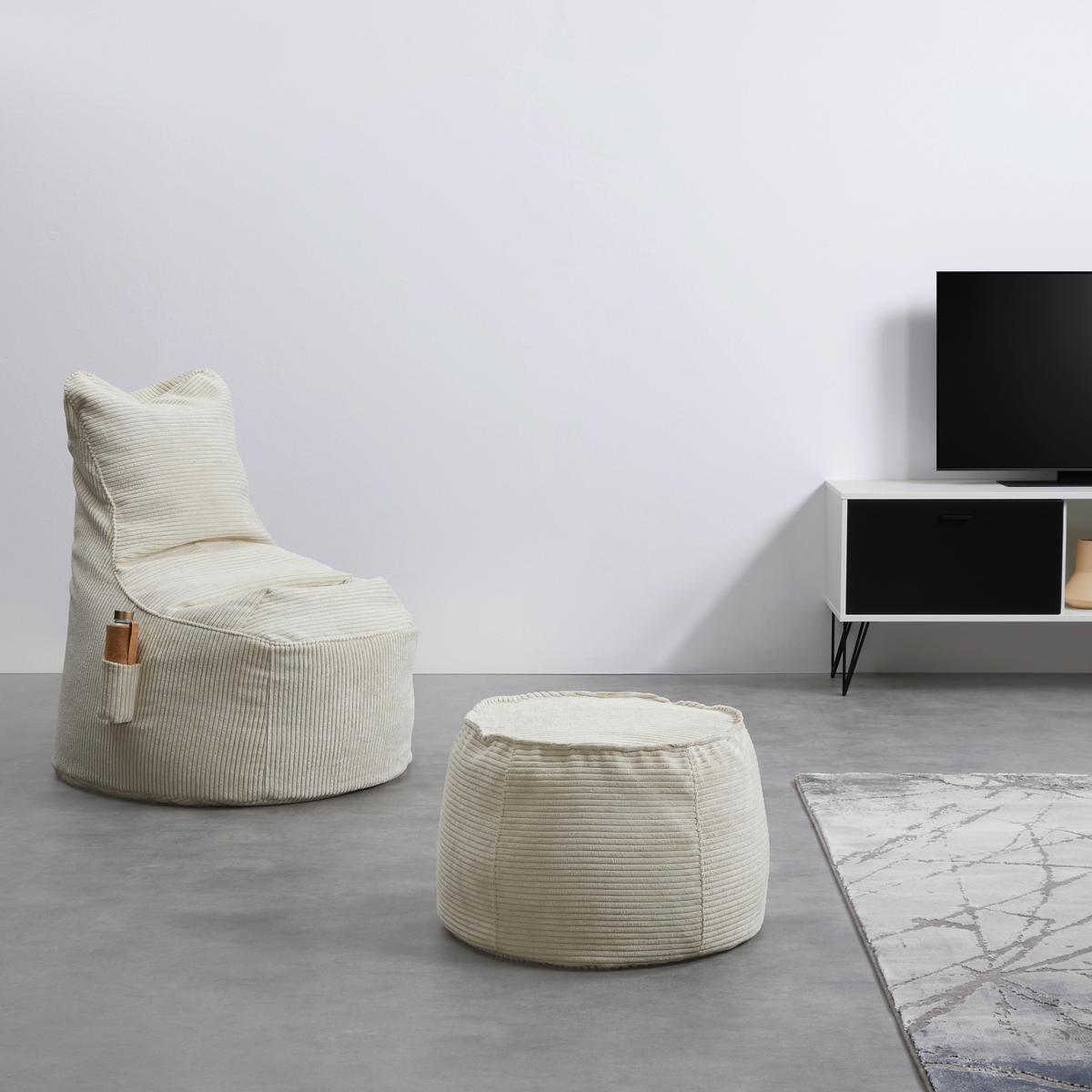 Hocker Lucylla in Beige - Beige, Modern, Textil (60/60/38cm) - Mömax