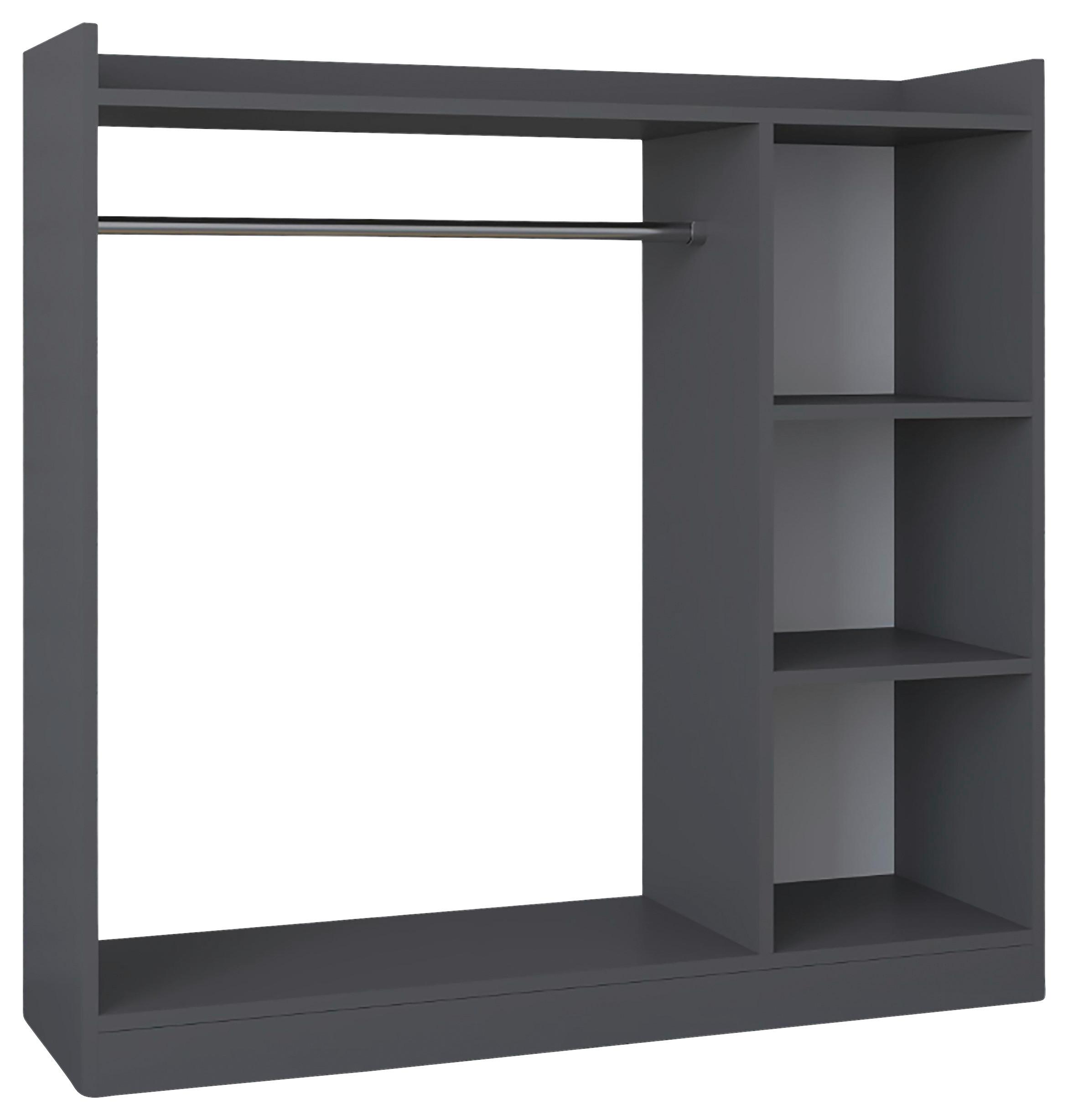 KLEIDERSCHRANK PALOSA M - Anthrazit, Design, Holzwerkstoff (124/120/35cm) - MID.YOU