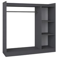 KLEIDERSCHRANK PALOSA M - Anthrazit, Design, Holzwerkstoff (124/120/35cm) - MID.YOU
