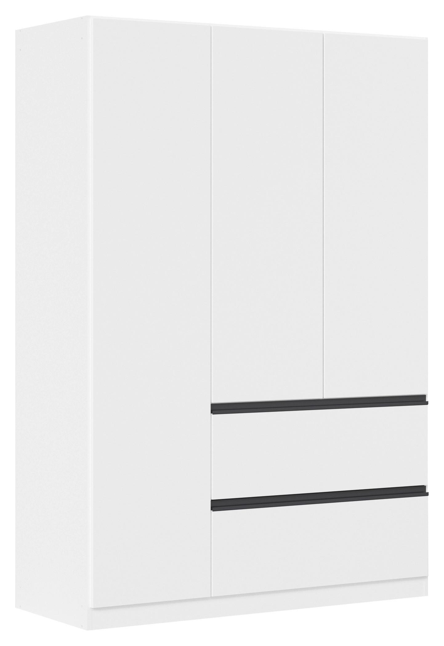 Omara S Klasičnimi Vrati Costa, Bela, Siva - siva/bela, Moderno, leseni material (136/197/54cm) - Rauch Möbel