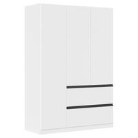 Omara S Klasičnimi Vrati Costa, Bela, Siva - siva/bela, Moderno, leseni material (136/197/54cm) - Rauch Möbel