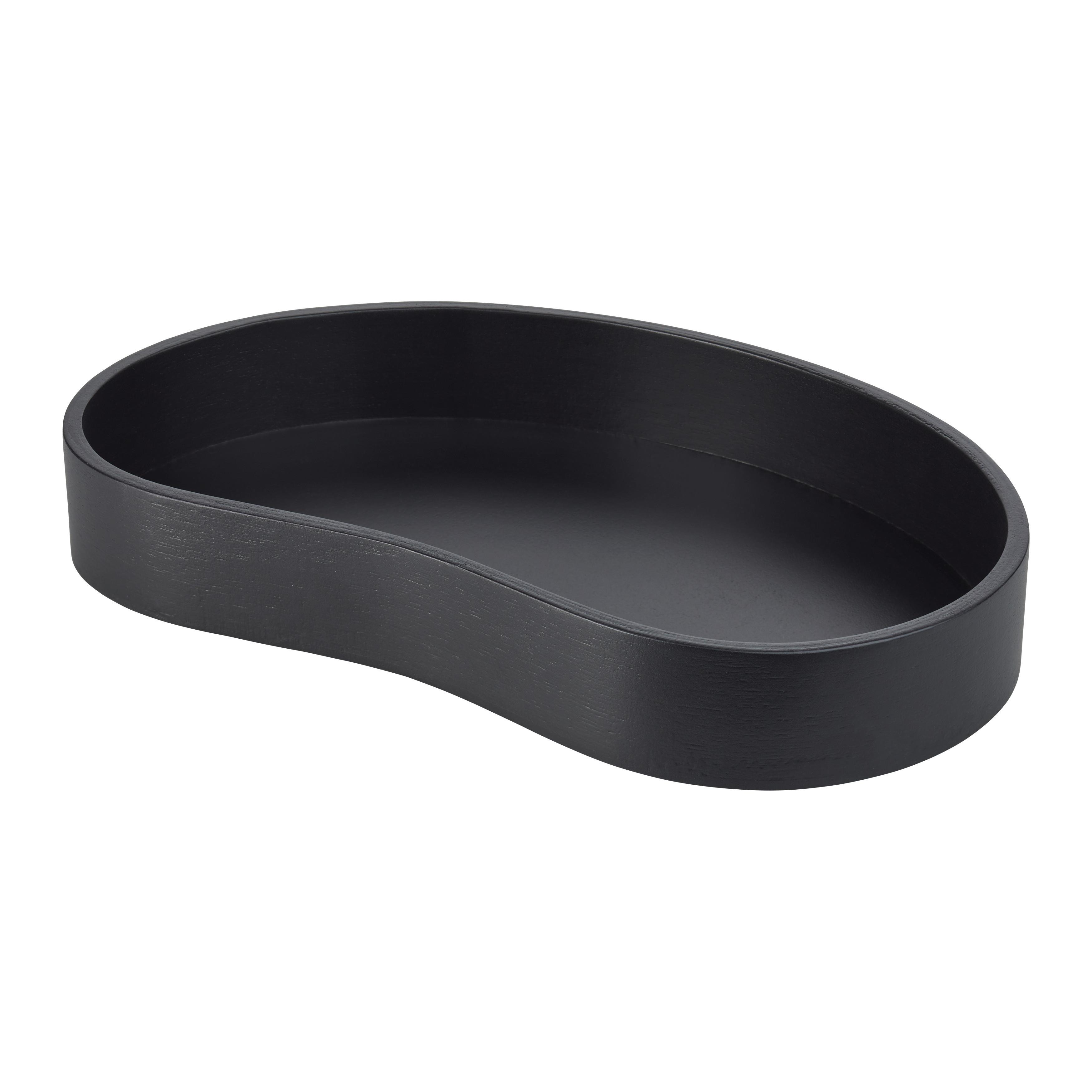 Dekotablett Fiona in Schwarz - Schwarz, Basics, Holz (26/16,5/3,5cm) - Modern Living