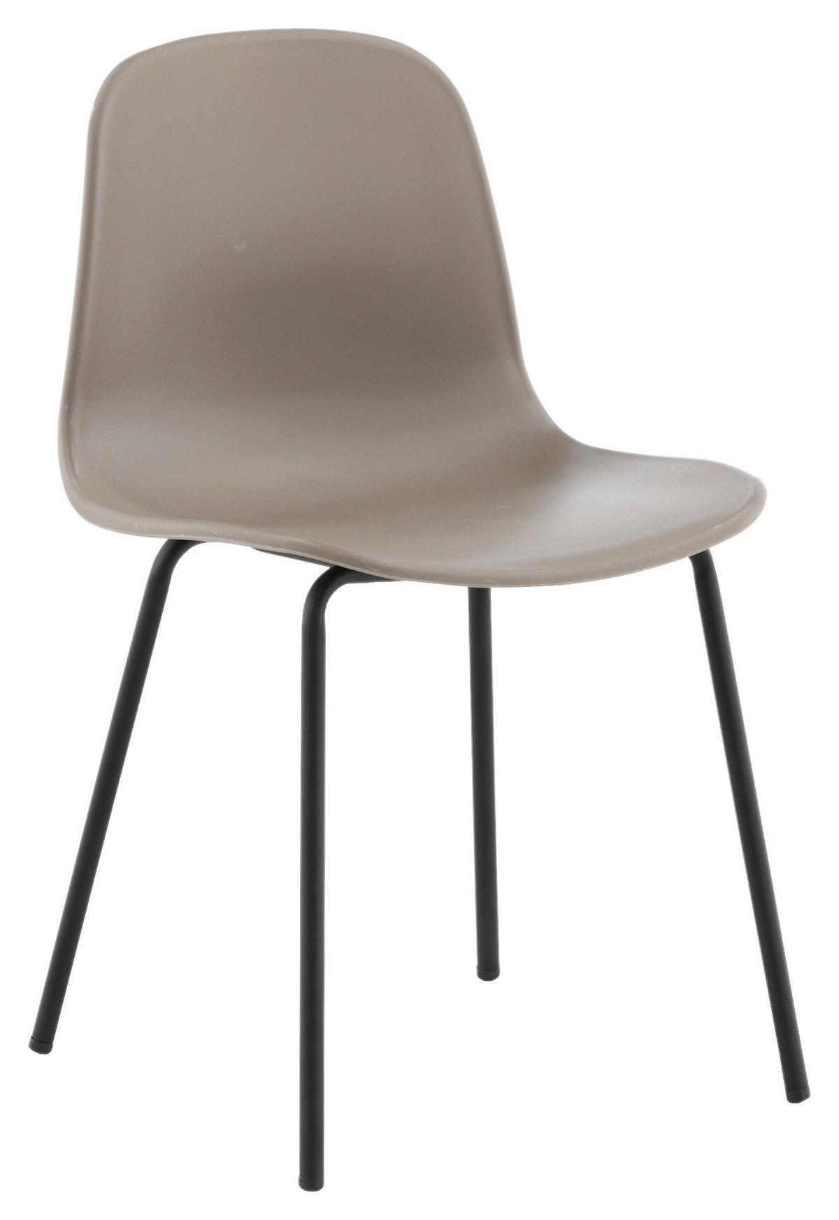 STUHL-SET ARCTIC - Greige/Schwarz, Design, Kunststoff/Metall (49/82/48cm) - Livetastic