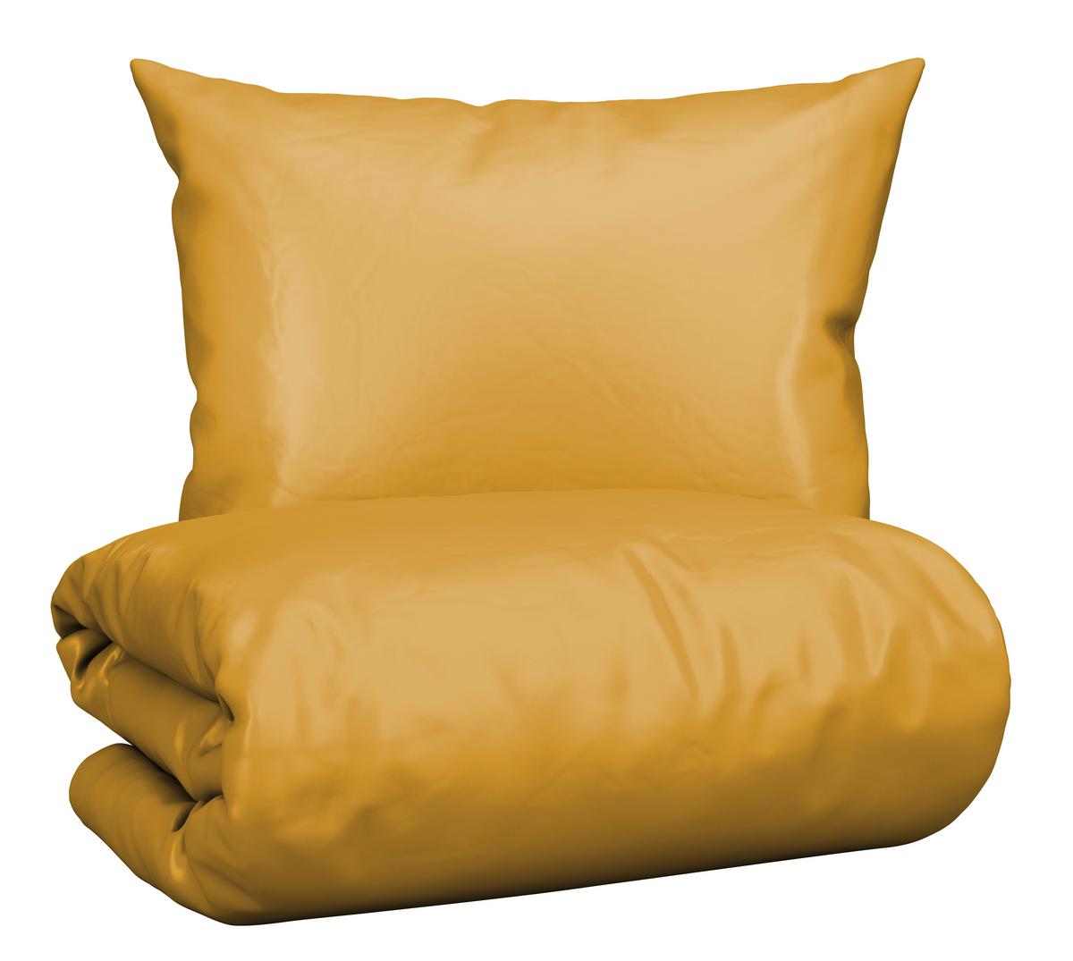 Bettwäsche Bio-Sophia Uni Gelb ca. 140x200cm - Gelb, Natur, Textil (140/200cm) - ecoTree