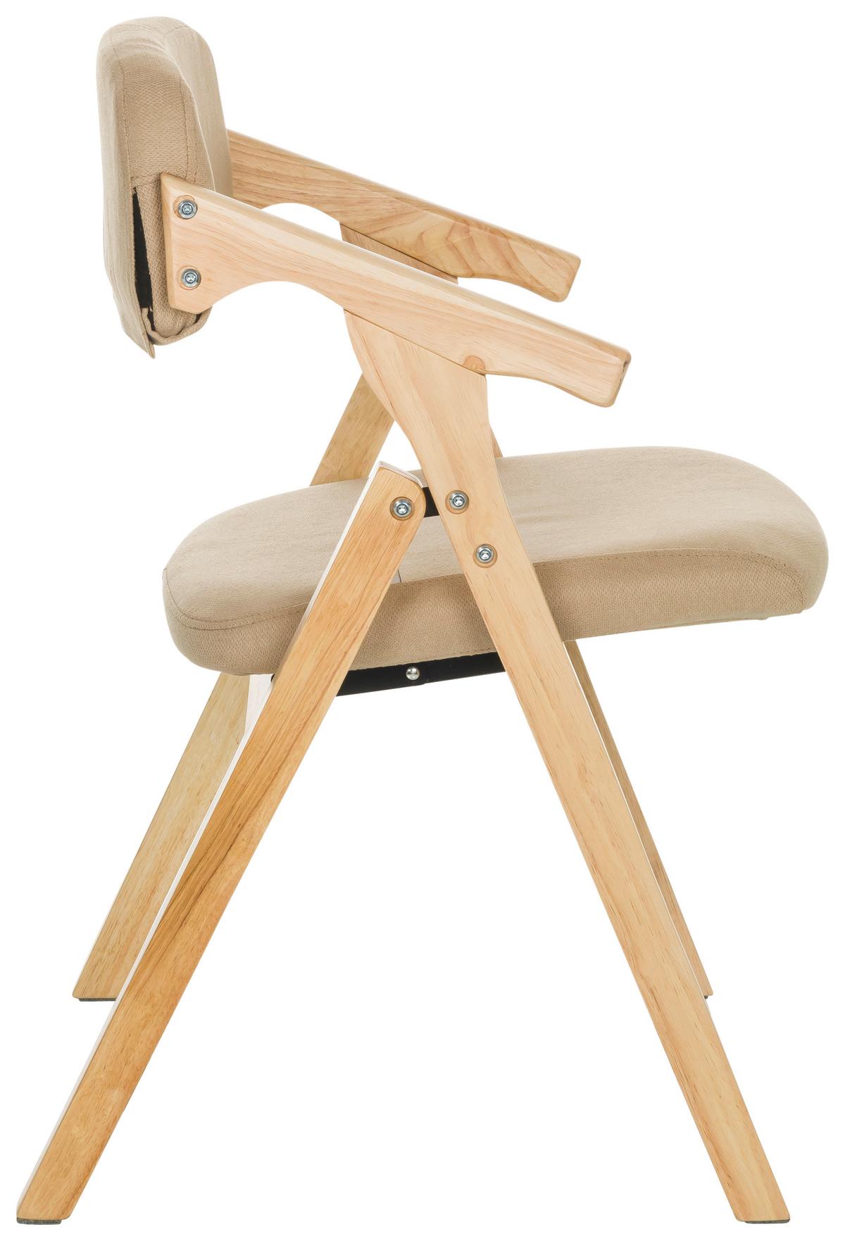 Naslanjač Scandio, Bež - bež, Basics, tekstil/les (53/79/55cm) - MID.YOU