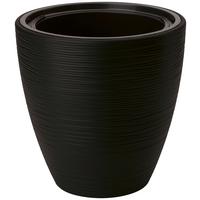 Virágkaspó Gubo - fekete, Konventionell, műanyag (38,5/42cm)