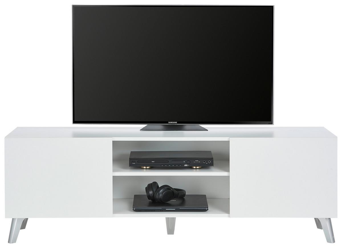 Lowboard in Eiche Artisan - Weiss, Modern, Holzwerkstoff (140/35/35cm) - Mömax