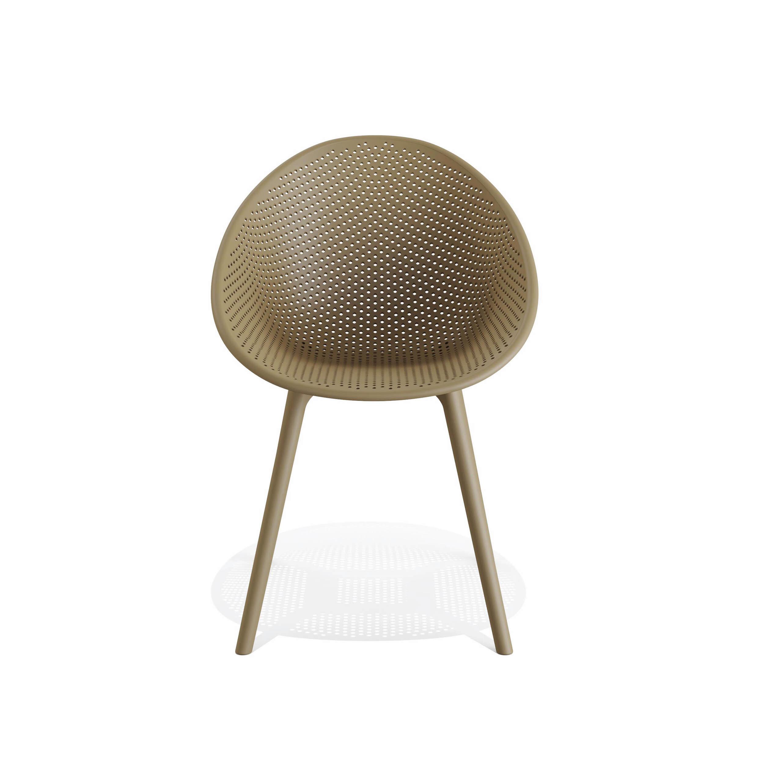 Gartenstuhl 2er-Set in Sandfarben, wetterfest - Sandfarben, MODERN, Kunststoff (59/83/59cm) - Gardenson