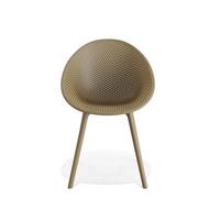Gartenstuhl 2er-Set in Sandfarben, wetterfest - Sandfarben, MODERN, Kunststoff (59/83/59cm) - Gardenson