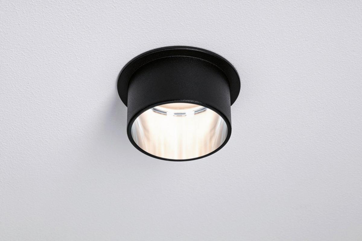 Deckenleuchte Coin Gil in Schwarz max. 6 Watt - Schwarz, Basics, Metall (6,8cm) - Paulmann